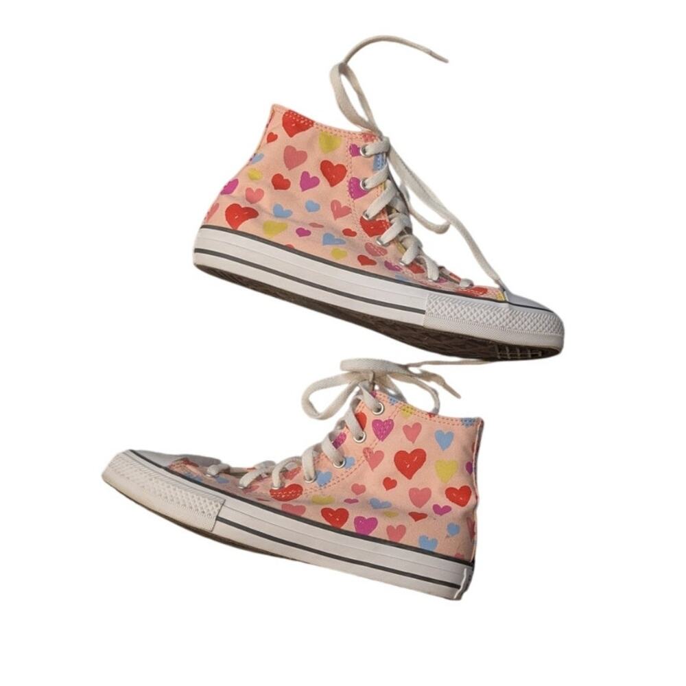 Converse Hearts Pink Chuck Taylor Size 6 - Picture 6 of 7
